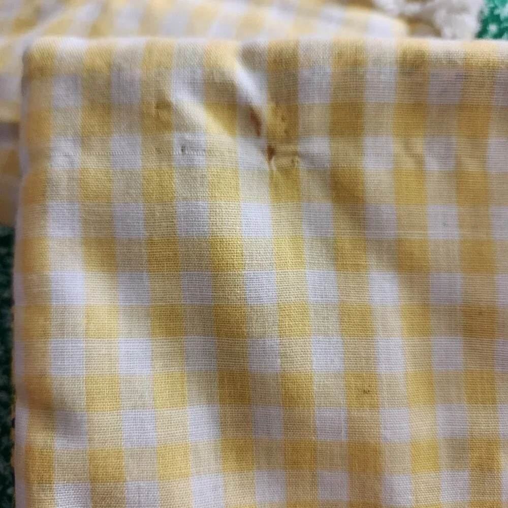 Vintage Handmade Patchwork Jack In the Box Clown Crib Gingham Floral Quilt